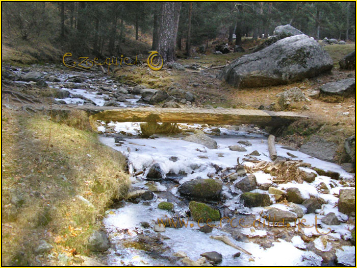 Tarjeta postal de Cercedilla el hielo 01