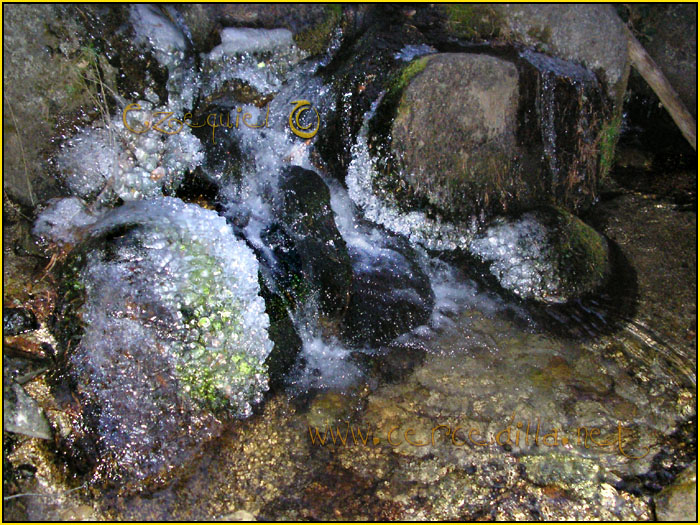 Tarjeta postal de Cercedilla el hielo 22