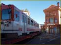 CERCEDILLA transporte de un  tranvia por las calles del pueblo 14