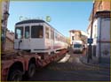 CERCEDILLA transporte de un  tranvia por las calles del pueblo 20