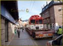 CERCEDILLA transporte de un  tranvia por las calles del pueblo 47
